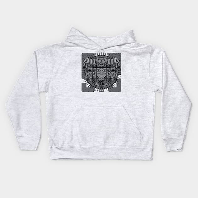 Aztec Rebirth Sun Kids Hoodie by Sixth Cycle